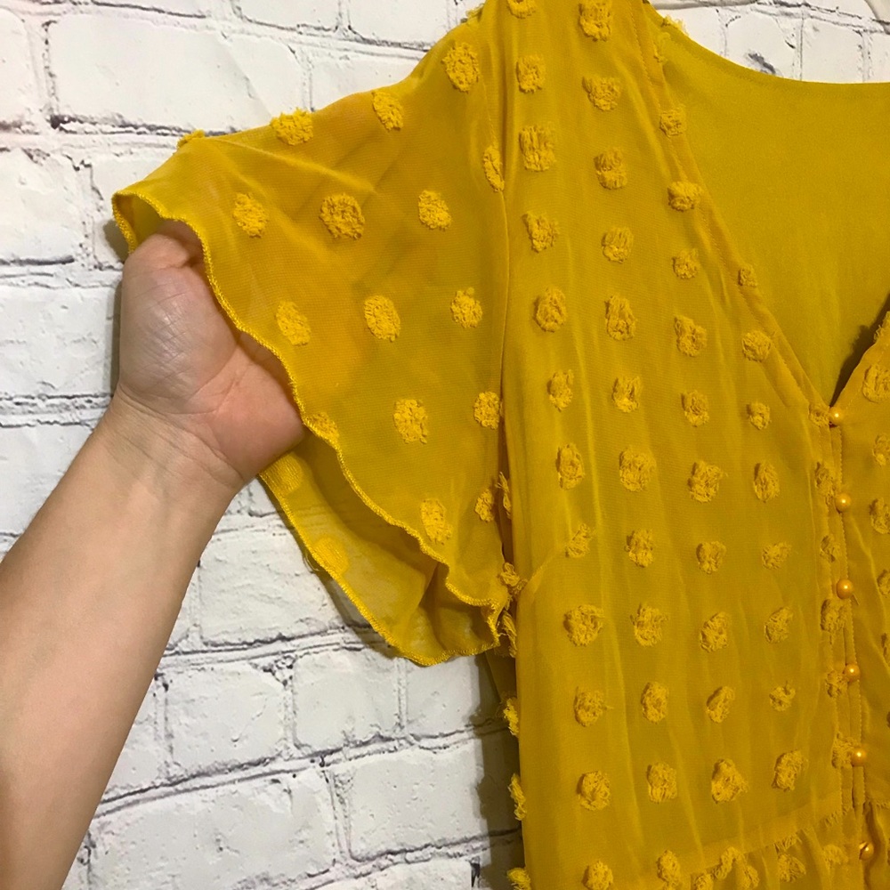 Mellow Yellow Polka Dot Dress - Picture 4 of 9